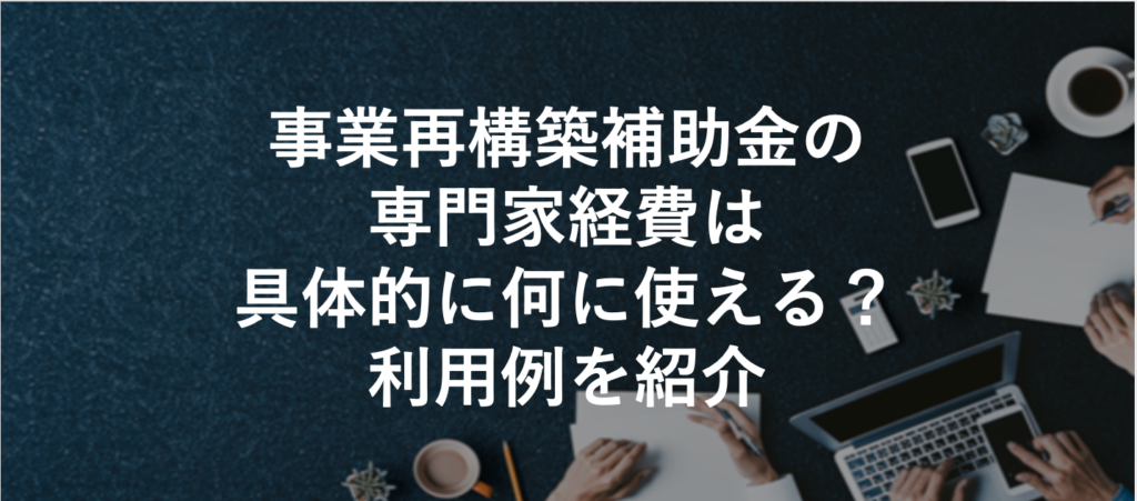 事業再構築補助金の専門家経費は具体的に何に使える？利用例を紹介