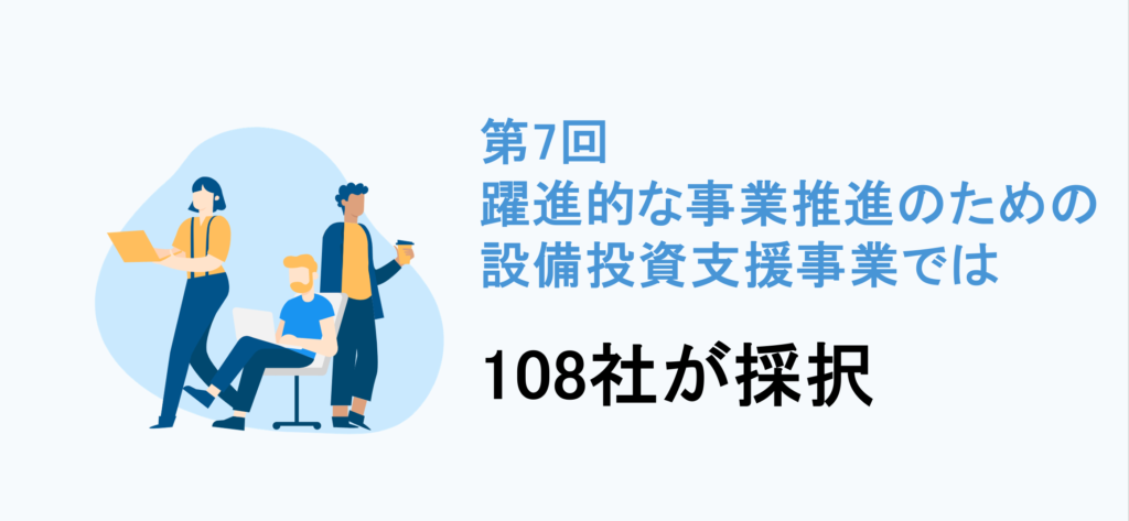 躍進的な事業推進のための設備投資支援事業の第7回の採択結果