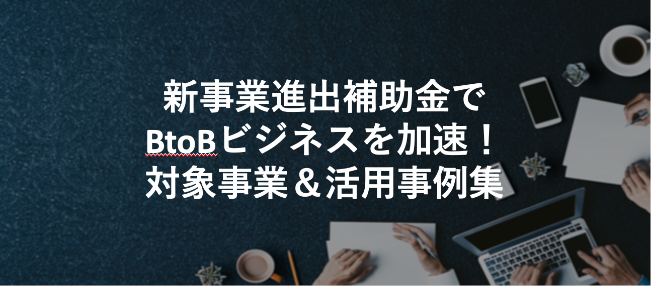 新事業進出補助金でBtoBビジネスを加速！対象事業＆活用事例集