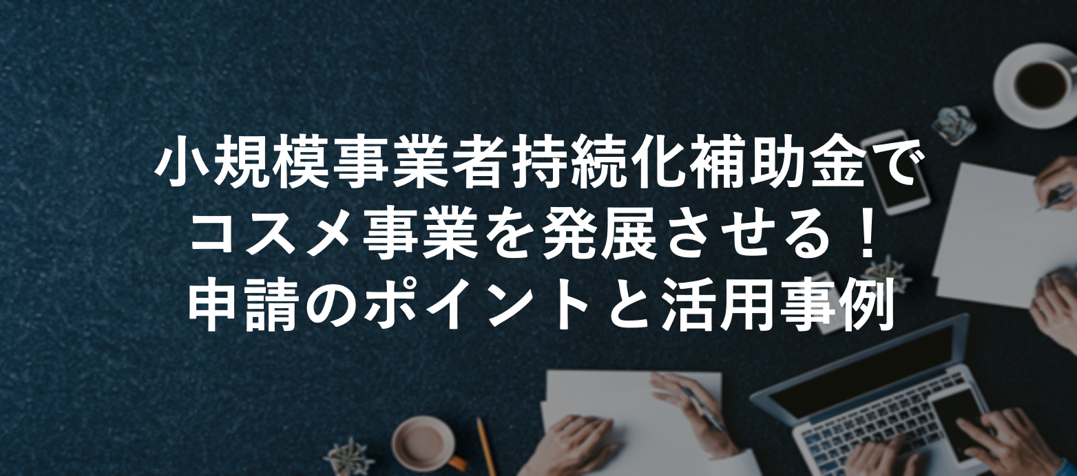 小規模事業者持続化補助金でコスメ事業を発展させる！申請のポイントと活用事例
